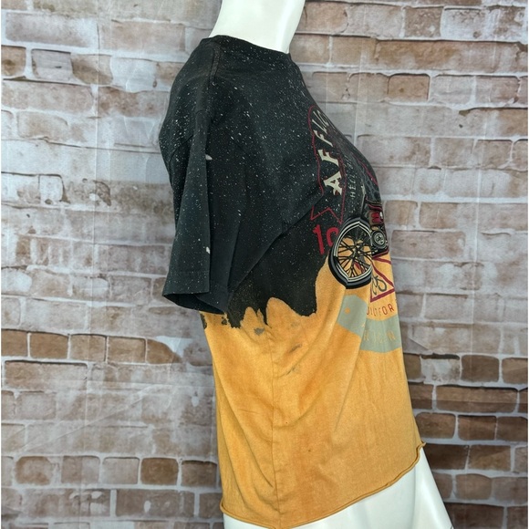 Affliction Women’s Graphic Short Sleeve Cut Out Distressed T-Shirt-Size: S -NWT - Picture 7 of 11